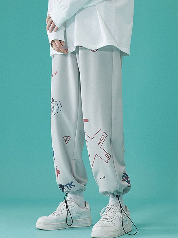 EMMIOL Pantalones joggers cortos estampados para hombre