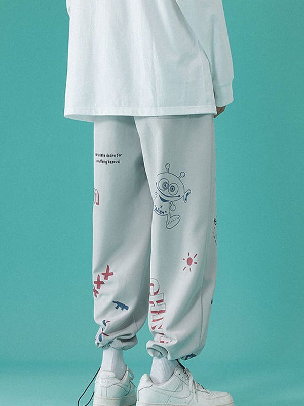 EMMIOL Pantalones joggers cortos estampados para hombre