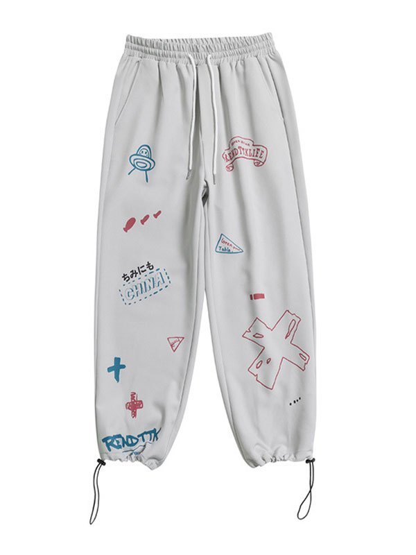 EMMIOL Pantalones joggers cortos estampados para hombre