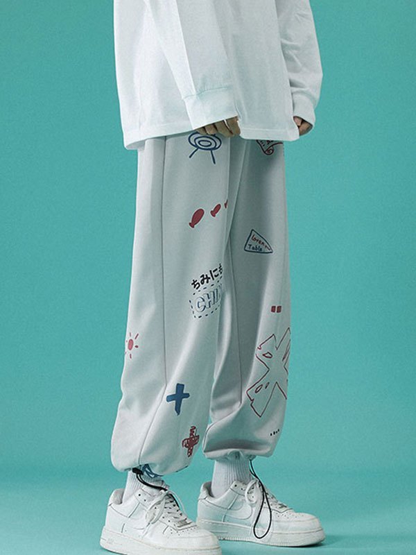 EMMIOL Pantalones joggers cortos estampados para hombre