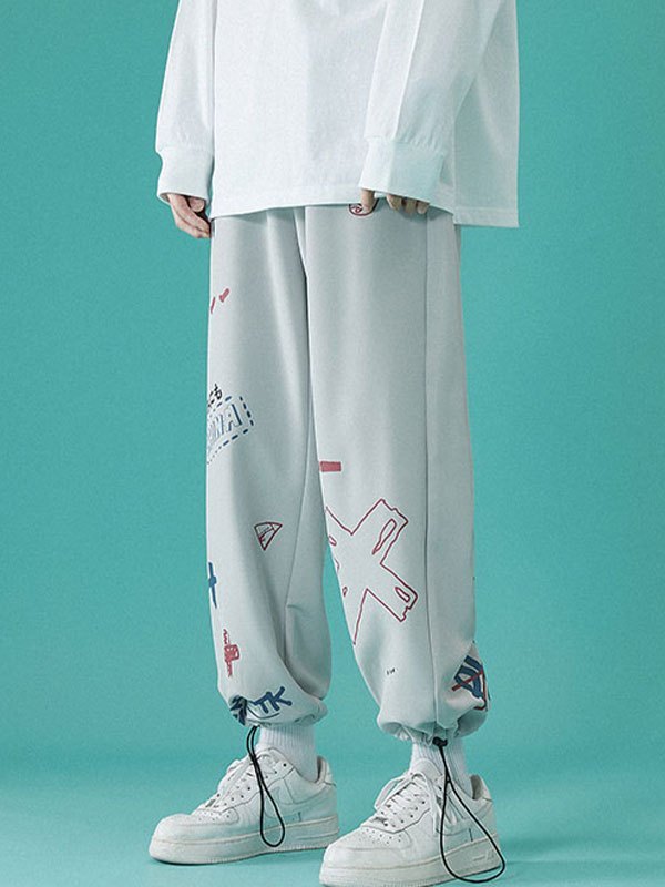 EMMIOL Pantalones joggers cortos estampados para hombre