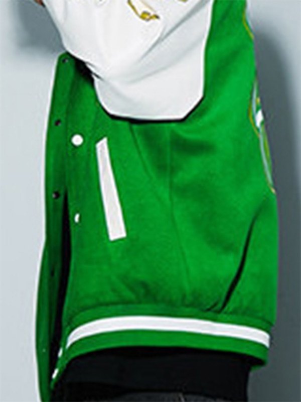 EMMIOL Men's Oversized Embroidery Varsity Jacket