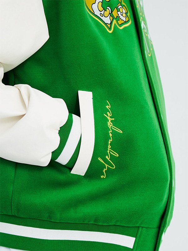 EMMIOL Men's Oversized Embroidery Varsity Jacket