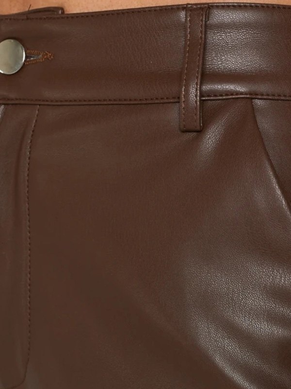 EMMIOL High Waist Faux Leather Pants