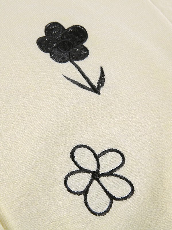 EMMIOL Peter Pan Collar Floral Crop Cardigan
