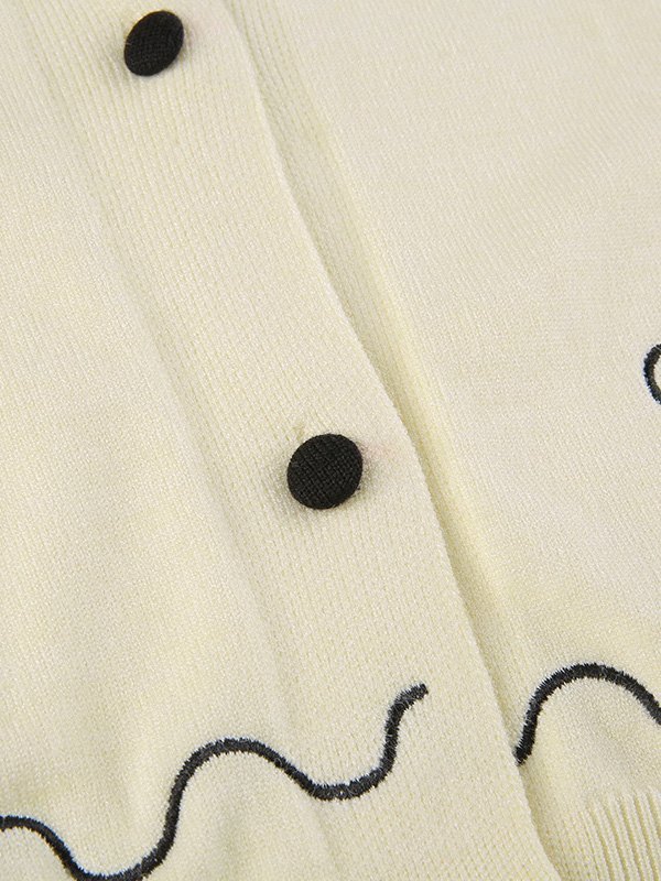 EMMIOL Peter Pan Collar Floral Crop Cardigan