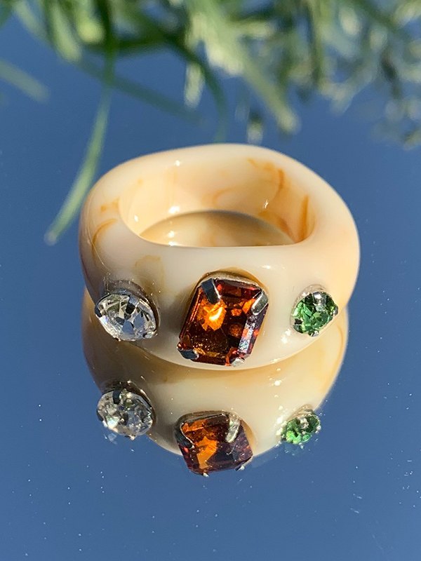 EMMIOL Edelstein-Harz-Ring