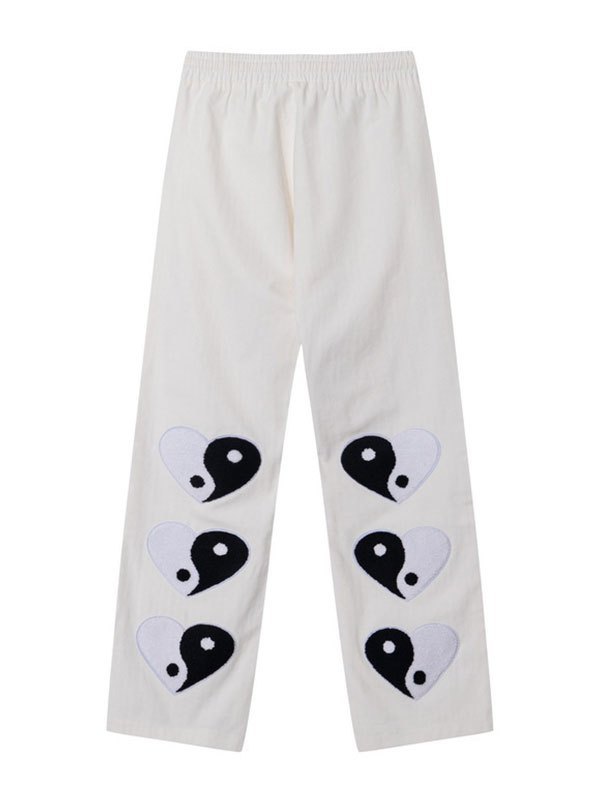 EMMIOL Pantalón con estampado Yin Yang