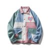 EMMIOL Patchwork Buttoned Corduroy Jacket