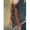 EMMIOL High Waist Faux Leather Pants