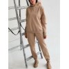 EMMIOL Basic Solid Hooded Tracksuit Set