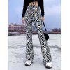 EMMIOL Pantalones acampanados a rayas onduladas
