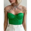 EMMIOL Top corsetto in raso senza spalline