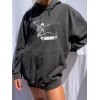 EMMIOL Kapuzenpullover Liebe mit Totenkopf-Skater-Druck