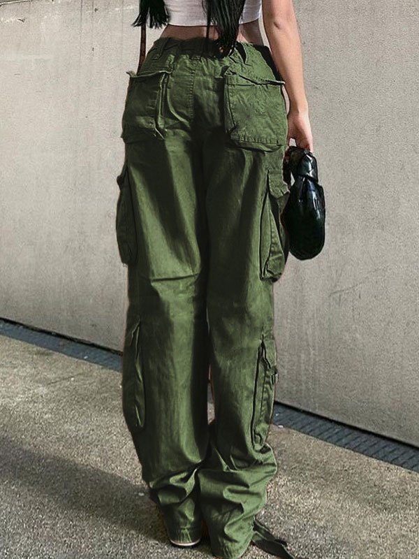 EMMIOL Vintage Cargo-Jeans mit aufgesetzten Taschen