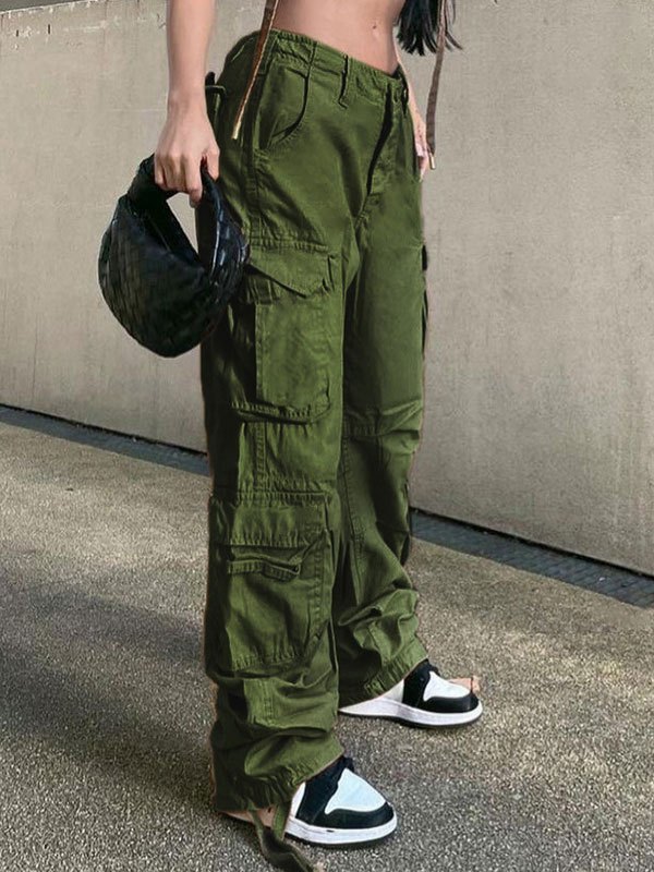 EMMIOL Vintage Cargo-Jeans mit aufgesetzten Taschen