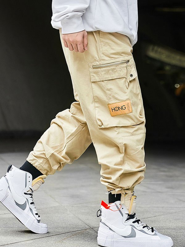 EMMIOL Pantalones cargo con bolsillo con cremallera para hombre