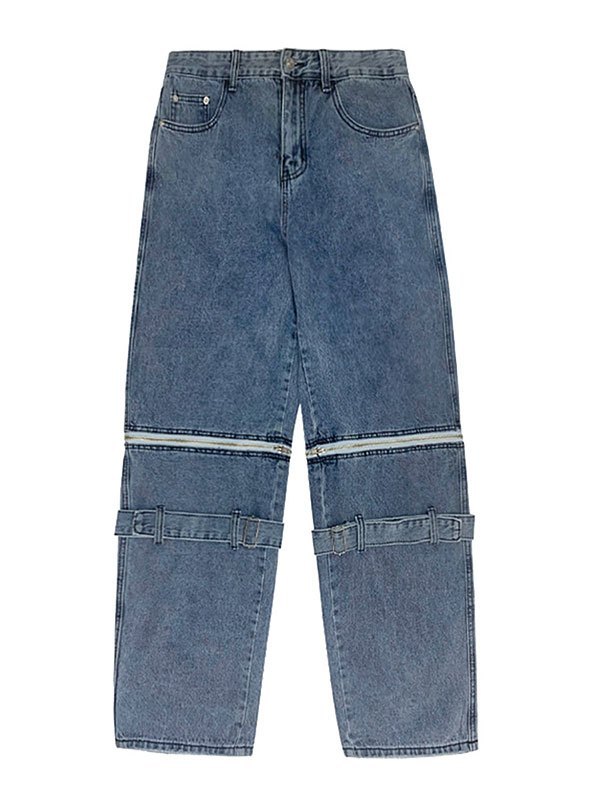 EMMIOL Men's Detachable Straight Leg Jeans