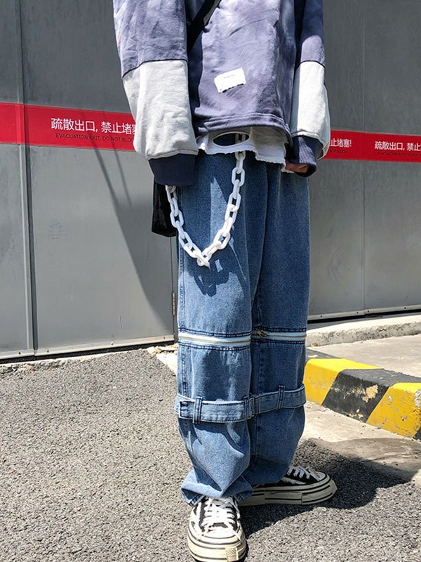 EMMIOL Men's Detachable Straight Leg Jeans