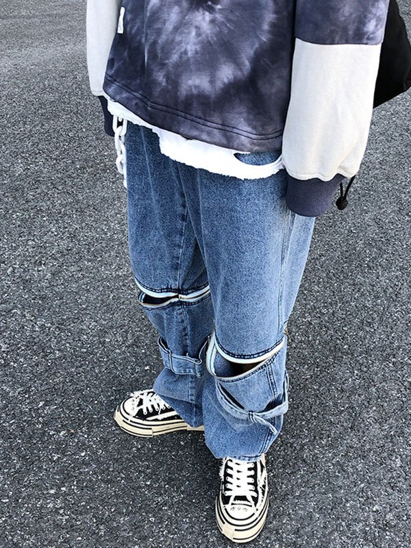 EMMIOL Men's Detachable Straight Leg Jeans