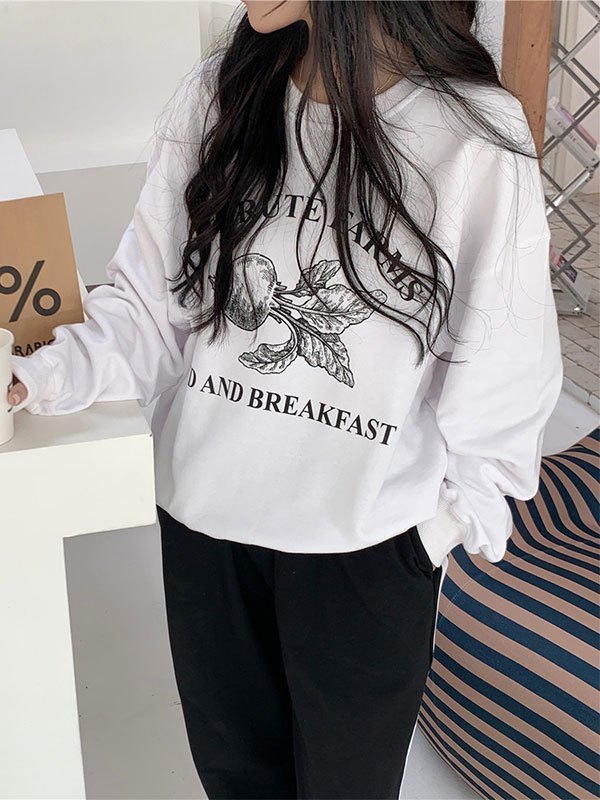EMMIOL Oversized Bendicion Graphic Sweatshirt