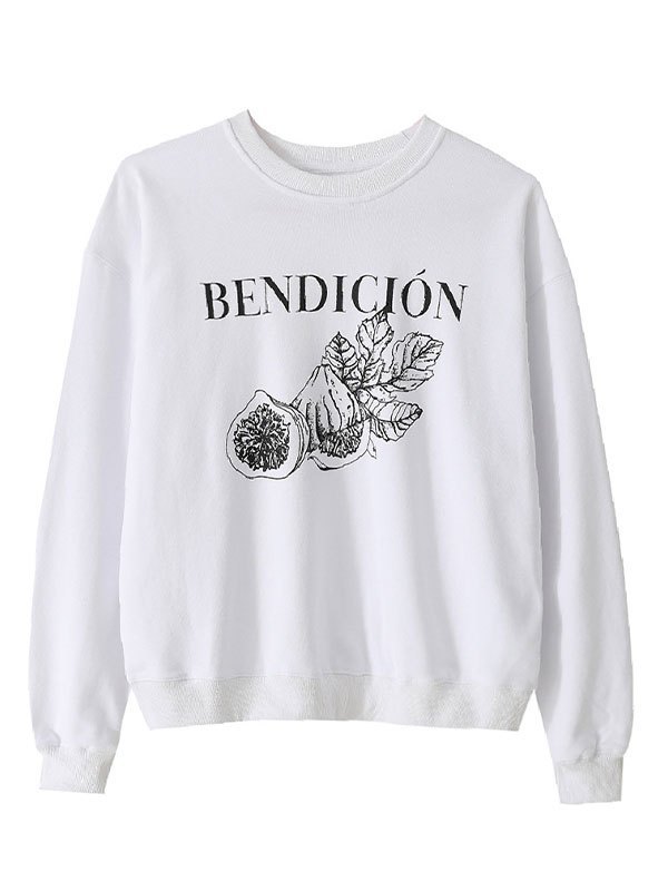 EMMIOL Oversized Bendicion Graphic Sweatshirt