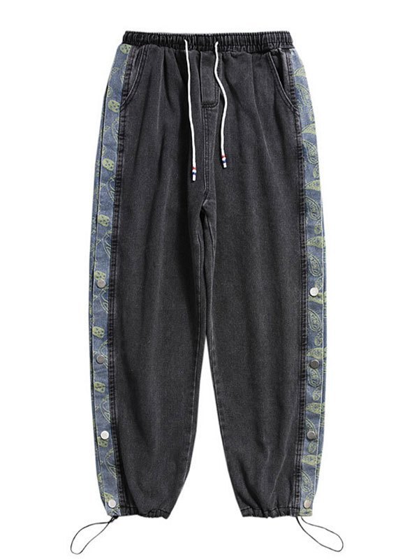 EMMIOL Vaqueros jogger de hombre con botones