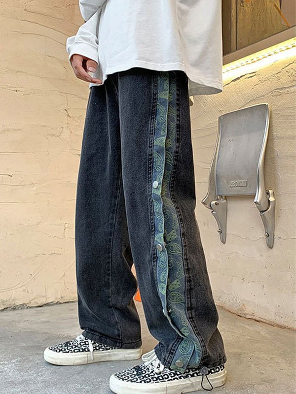 EMMIOL Vaqueros jogger de hombre con botones