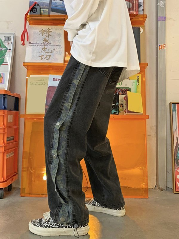 EMMIOL Vaqueros jogger de hombre con botones