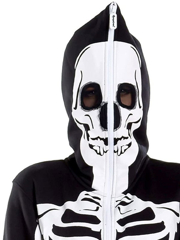EMMIOL Skull Halloween Hooded Jumpsuit