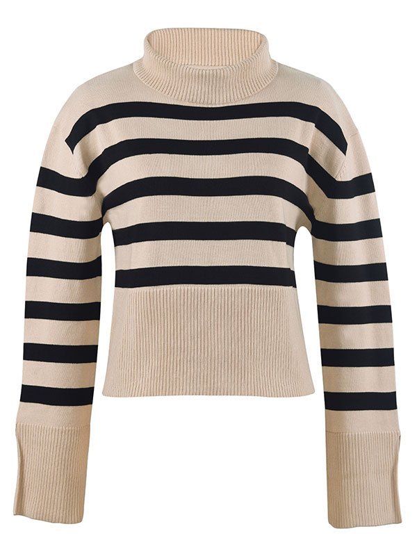 EMMIOL Maglione oversize a righe collo alto