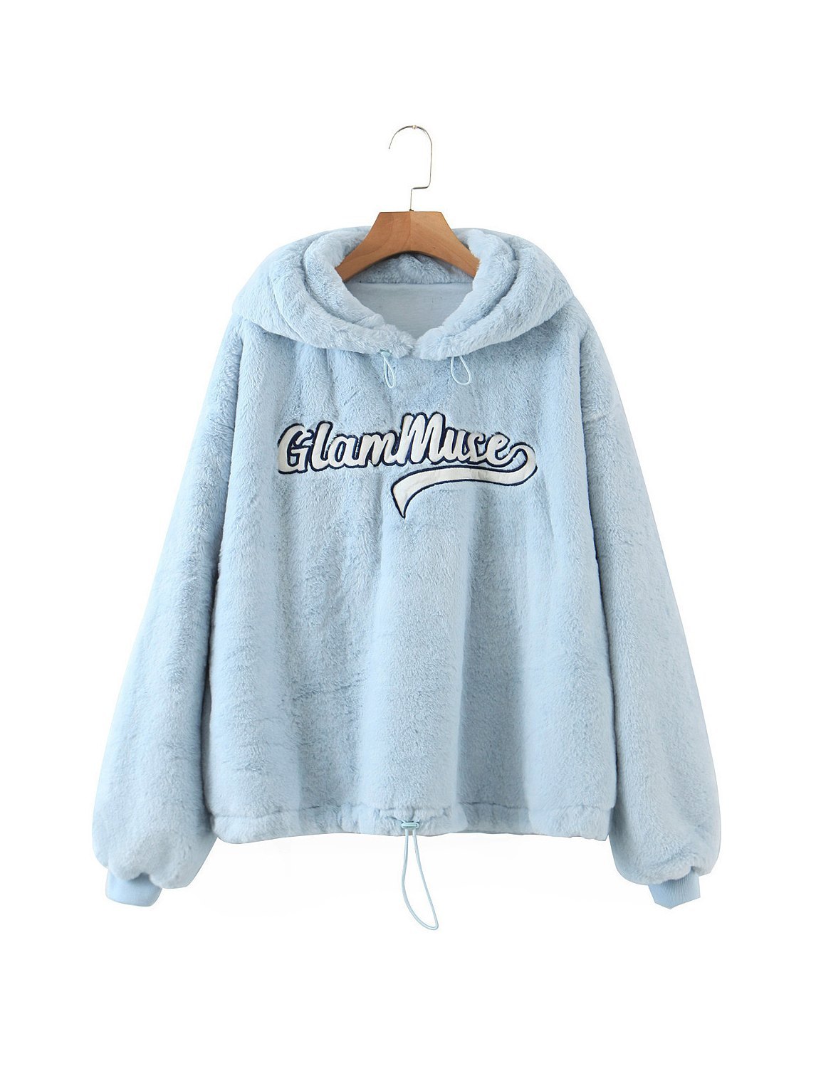 EMMIOL Letter Graphic Plush Hoodie