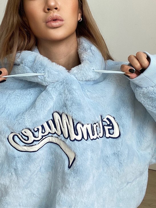 EMMIOL Letter Graphic Plush Hoodie