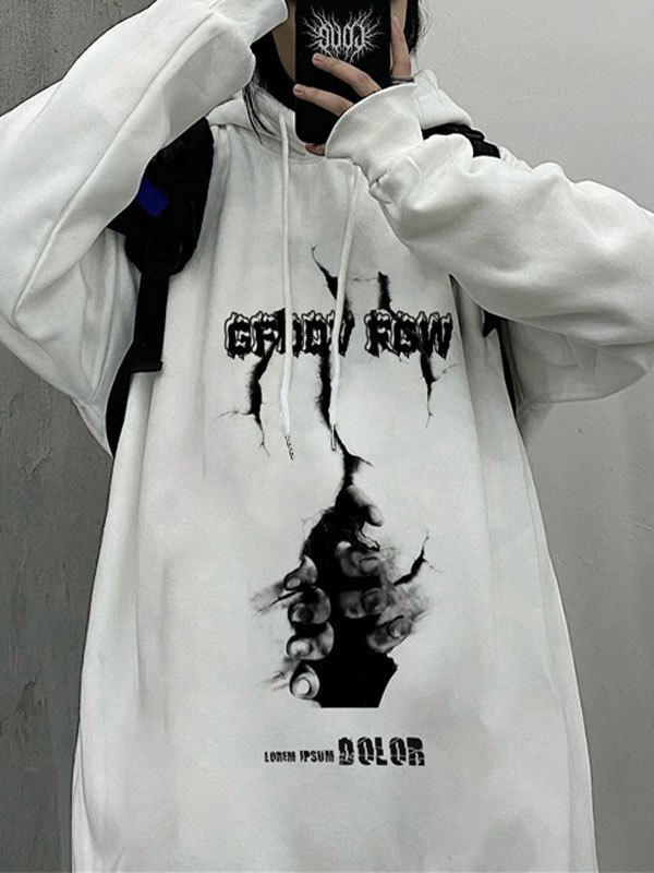 EMMIOL Sudadera con capucha y estampado Wall Escape