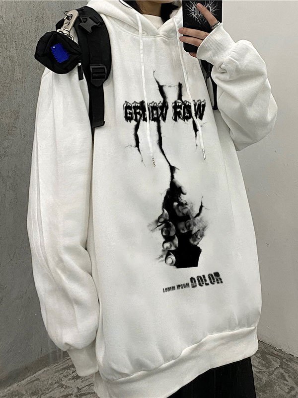 EMMIOL Sudadera con capucha y estampado Wall Escape