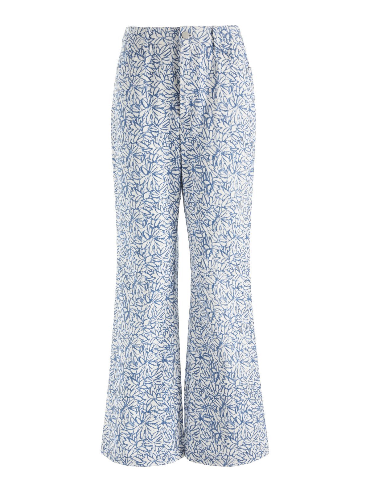 EMMIOL EMMIOL Flower Allover Flare Leg Pants