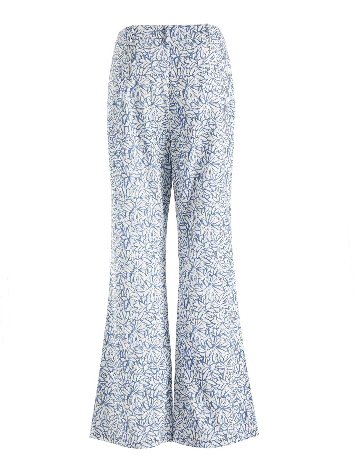 EMMIOL EMMIOL Flower Allover Flare Leg Pants