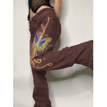 Butterfly Embroidery Cargo Pants (Final Sale) main image 0