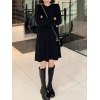 EMMIOL Cable Knit Long Sleeve Sweater Dress