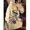 EMMIOL Sudadera con capucha oversize con estampado de grafiti para hombre