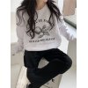 EMMIOL Oversized Bendicion Graphic Sweatshirt