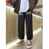 EMMIOL Pantalones jogger con letras góticas para hombre