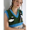 EMMIOL V Neck Sheep Crop Sweater Vest