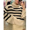 EMMIOL Maglione oversize a righe collo alto