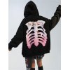 EMMIOL Felpa con cappuccio scheletro con zip