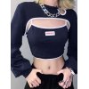 EMMIOL Crop-Top-Set mit langen Ärmeln