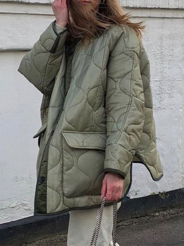 EMMIOL Wattierte Oversize-Steppjacke