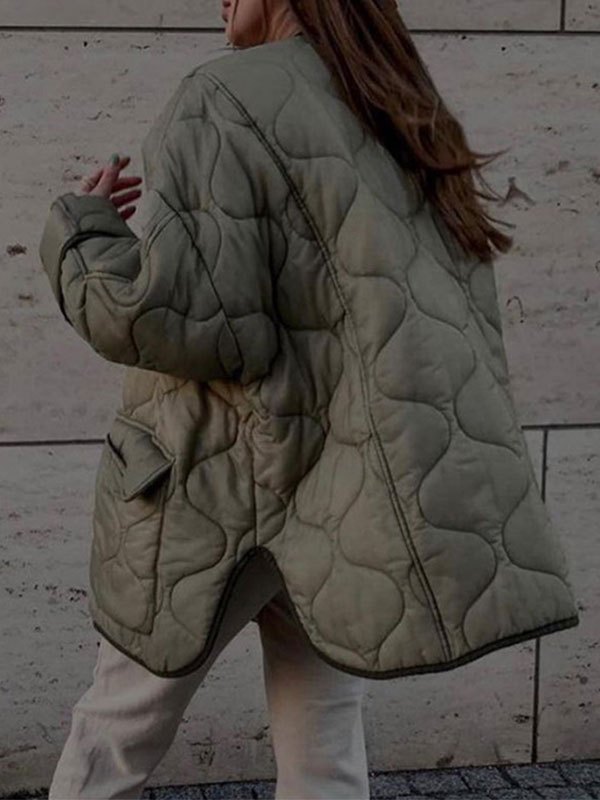 EMMIOL Wattierte Oversize-Steppjacke