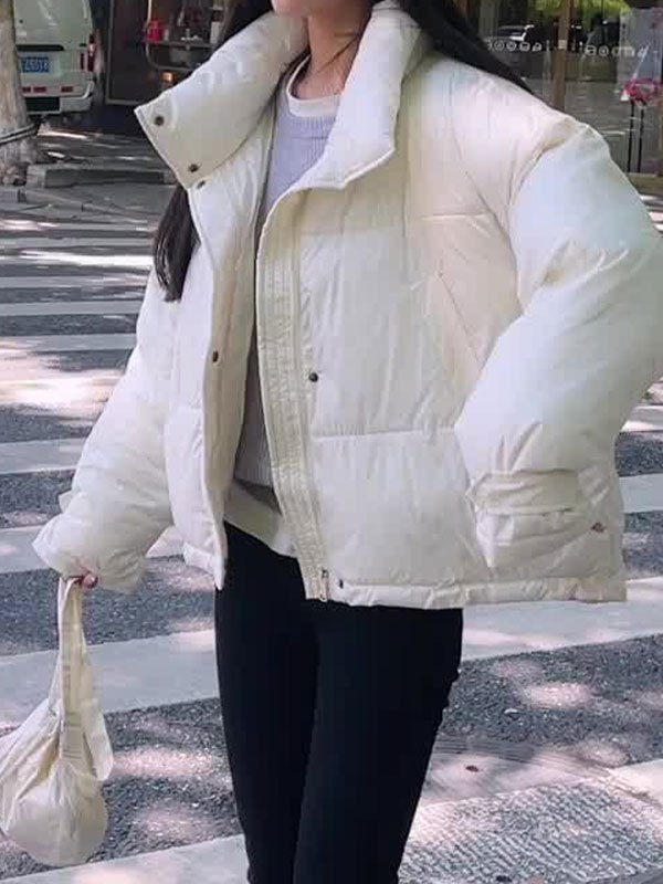 EMMIOL Oversized Zipper Puffer Jacket