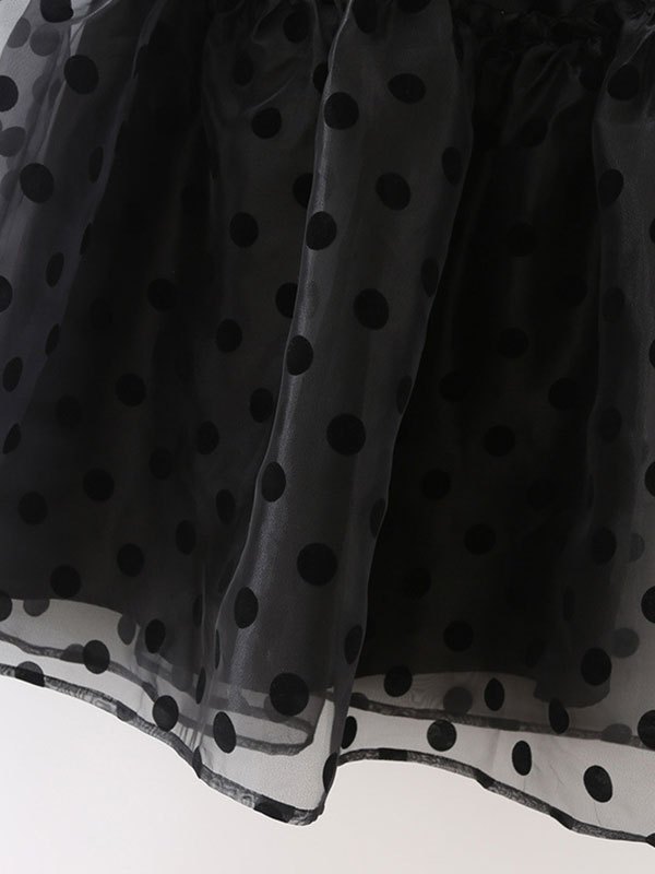 EMMIOL Organza Polka Dot Midirock